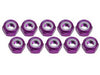 3Racing 4mm Aluminum Lock Nuts (10 Pcs) - Purple