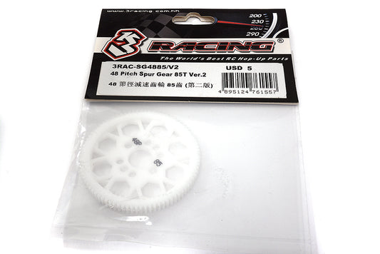 3Racing 48 Pitch Plastic Spur Gear 85T Ver.2