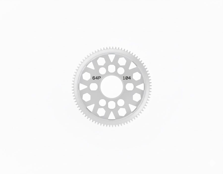 3Racing 64 Pitch Plastic Spur Gear 104T Ver.2