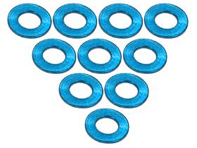 3Racing Aluminium M3 Flat Washer 0.5mm (10 Pcs) - Light Blue