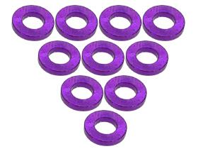 3Racing Aluminium M3 Flat Washer 1mm (10 Pcs) - Purple