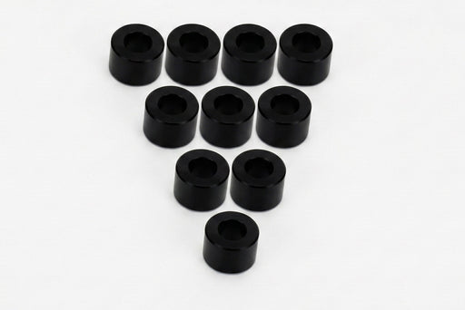 Aluminium M3 Flat Washer 4mm (10 Pcs) - Black