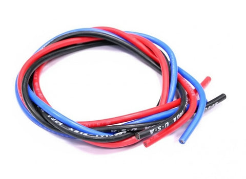 Flexible Silver Plated Silicone Electrical Wire Set 14G 60cm
