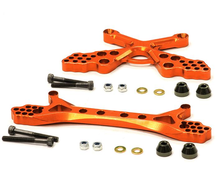 Billet Machined Type III Front & Rear Shock Tower Set for HPI 5B, 5B2.0 & 5T
