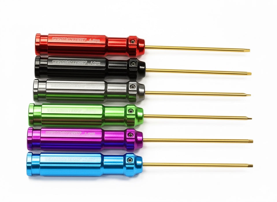 6-Piece Titanium Nitride Allen Hex Wrench Set with 18mm O.D. Handle