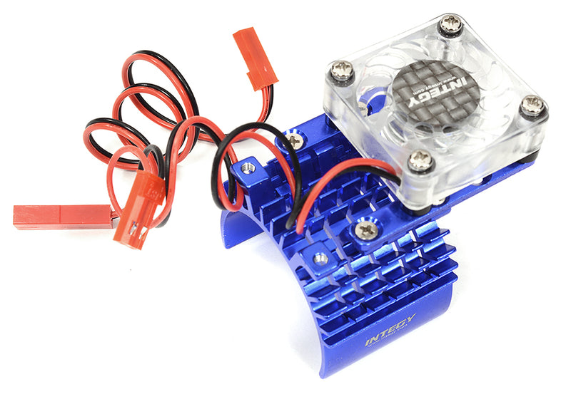 Blue Super Motor Heatsink with Cooling Fan for 540/550 Size Motors