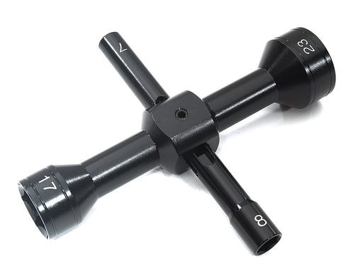 Quad Hex Socket Wrench 7mm + 8mm + 17mm + 23mm Size