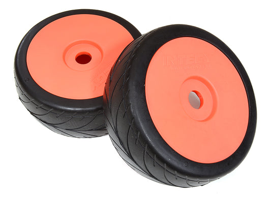 1/8 Buggy Dish Wheel+Tire (2) V-Pattern 17mm (O.D.=105mm)