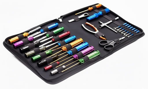 Complete 29-Piece Professional Racing Tool Kit with Durable Carrying Bag