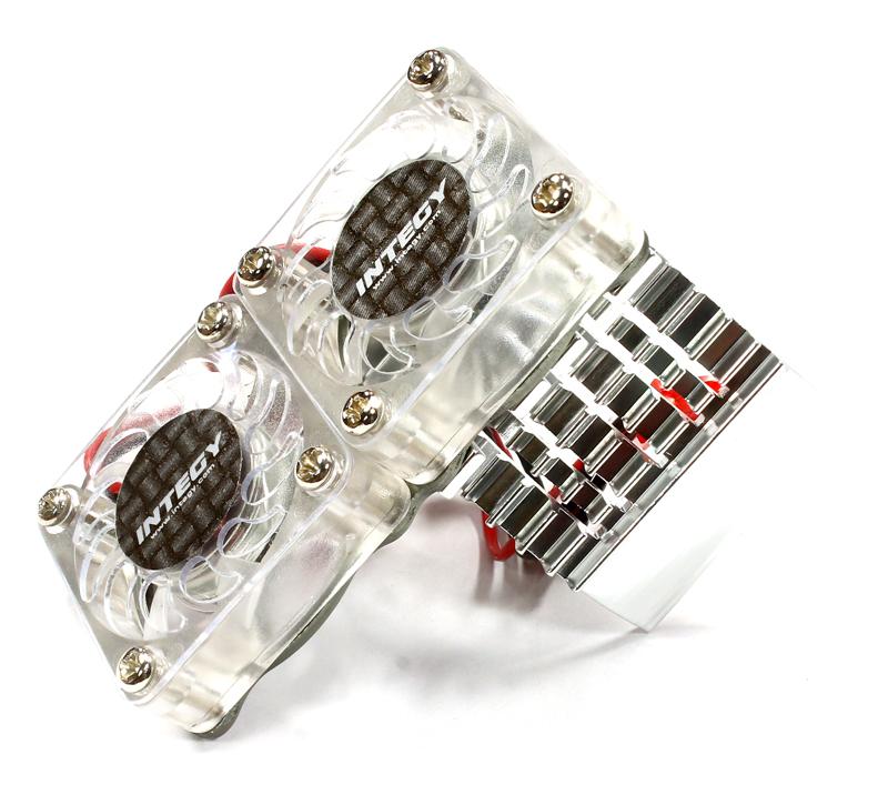 Super Motor Heatsink with Twin Cooling Fan for 540/550 Motors - Silver Edition