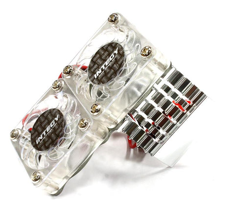 Super Motor Heatsink with Twin Cooling Fan for 540/550 Motors - Silver Edition