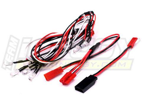 LED Light Set System for 1/10 Touring Car (6V) 4 White & 2 Red LEDs