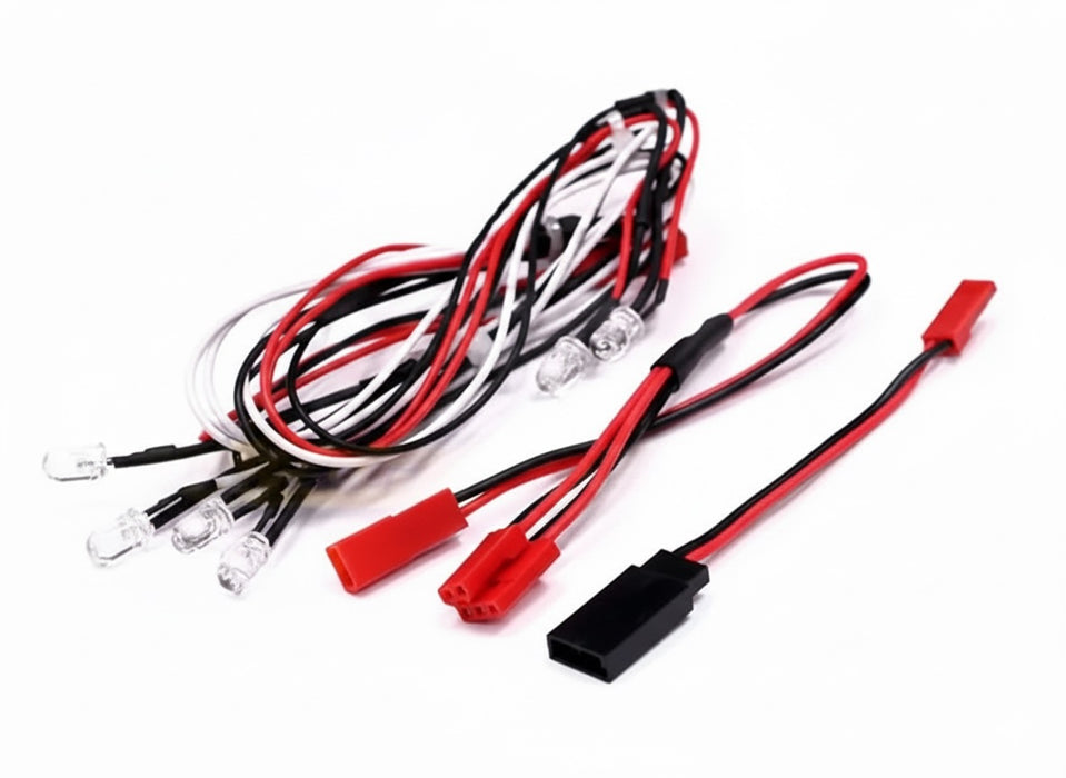 LED Light Set System for 1/10 Touring Car (6V) 4 White & 2 Red LEDs