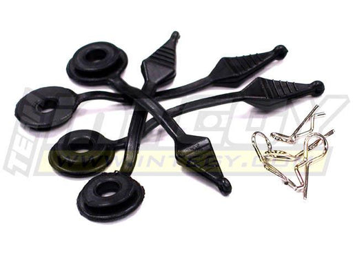 Secured Body Clip (4) with Top Protection Cushion for 1/10 Scale