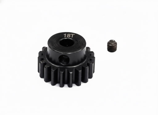 Billet Steel Pinion Gear 18T, 1M/5mm Shaft for 1/8 Off-Road & Savage Flux