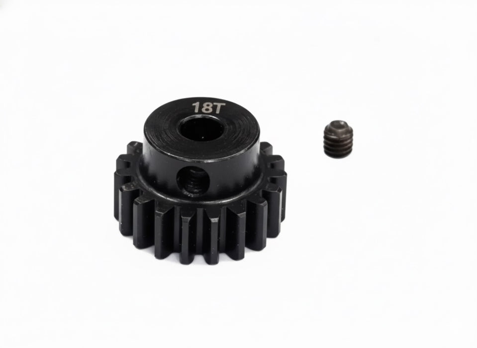 Billet Steel Pinion Gear 18T, 1M/5mm Shaft for 1/8 Off-Road & Savage Flux