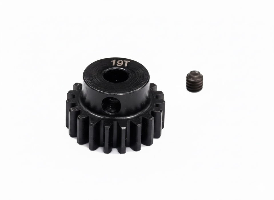 Billet Steel Pinion Gear 19T, 1M/5mm Shaft for 1/8 Off-Road & Savage Flux