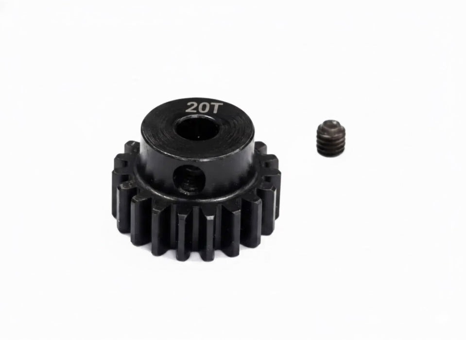 Billet Steel Pinion Gear 20T, 1M/5mm Shaft for 1/8 Off-Road & Savage Flux