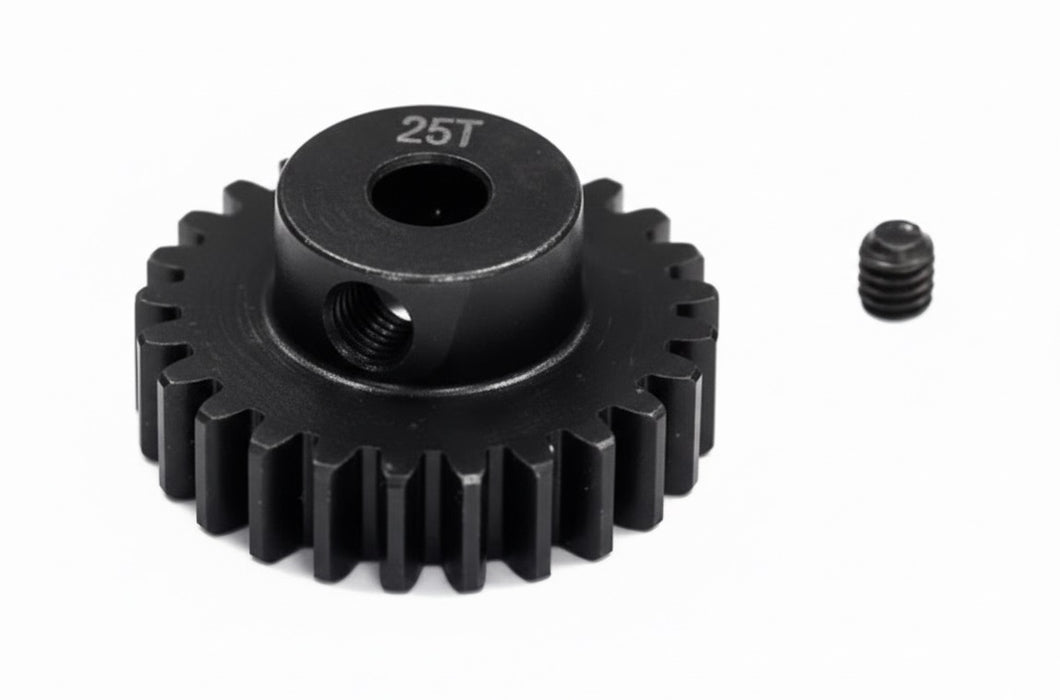 Billet Steel Pinion Gear 25T, 1M/5mm Shaft for 1/8 Off-Road & Savage Flux
