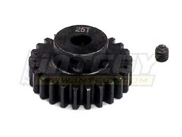 Billet Steel Pinion Gear 25T, 1M/5mm Shaft for 1/8 Off-Road & Savage Flux