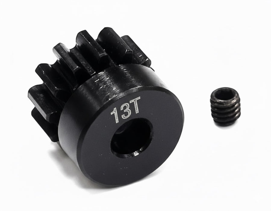 Billet Steel Pinion Gear 13T, 1M/5mm Shaft for 1/8 Off-Road & Savage Flux