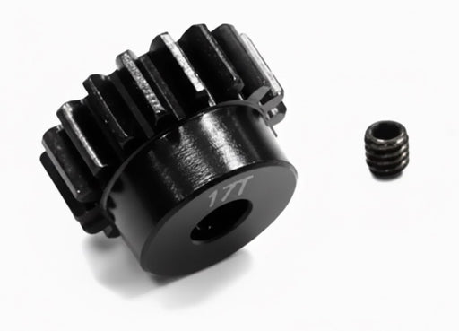 Billet Steel Pinion Gear 17T, 1M/5mm Shaft for 1/8 Off-Road & Savage Flux