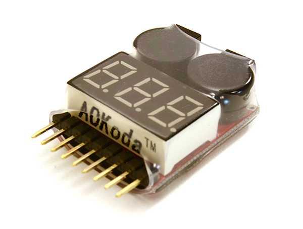 LiPo Voltage Checker w/ Adjustable Voltage Level Warning Buzzer
