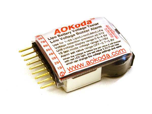 LiPo Voltage Checker w/ Adjustable Voltage Level Warning Buzzer