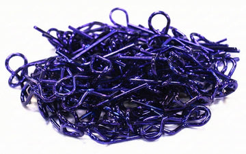 Bent-Up Body Clips (100) for 1/10 Short Course & Monster Trucks(LxW=19.5x6.5mm)