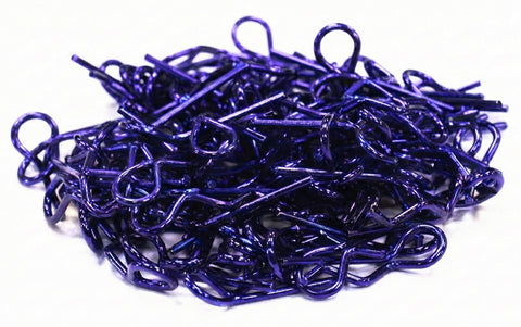 Bent-Up Body Clips (100) for 1/10 Short Course & Monster Trucks(LxW=19.5x6.5mm)