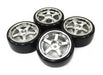 Type I Complete Wheel & Tire Set (4) for 1/10 Drift Racing