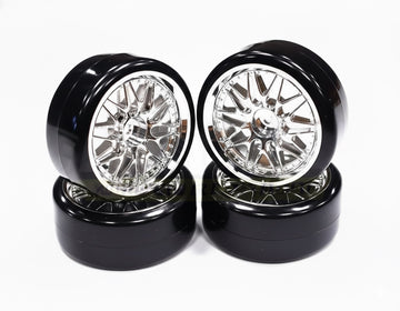 Type II Complete Wheel & Tire Set (4) for Drift Racing (O.D.=64mm)