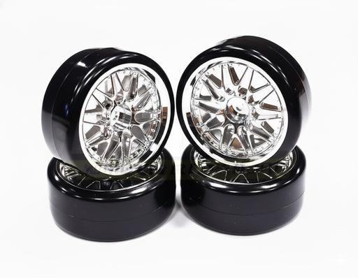 Type II Complete Wheel & Tire Set (4) for Drift Racing (O.D.=64mm)
