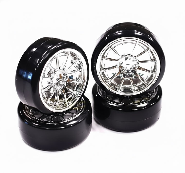 Type IV Complete Wheel & Tire Set (4) for Drift Racing W=26mm Offset 3.5mm