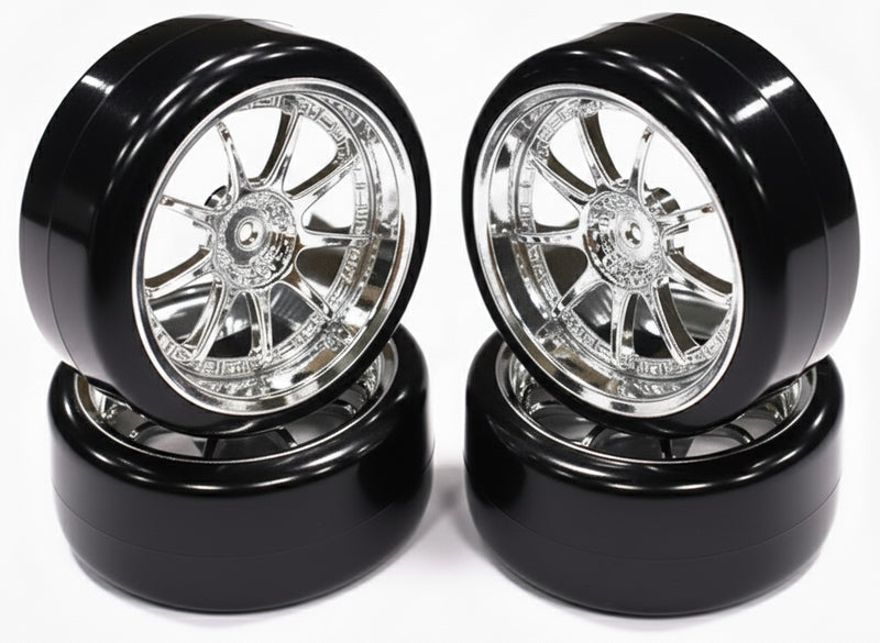 Type V Complete Wheel & Tire Set (4) for Drift Racing