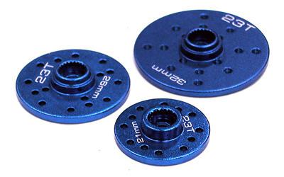 Alloy Servo Horn Full Circle 21mm, 26mm & 32mm Set (3) for 23T Servo (r=8-13mm)