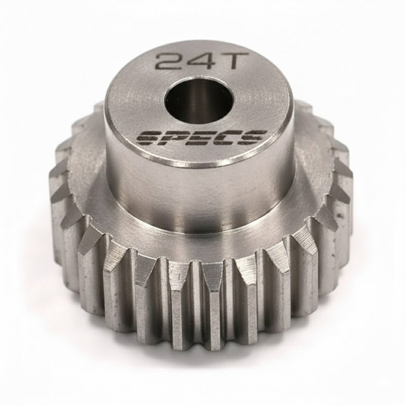 Billet HD Stainless Steel 48 Pitch Pinion 24T for Brushless w/ 0.125 Shaft