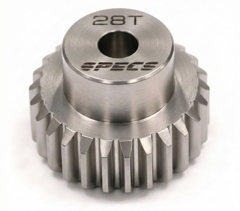 Billet HD Stainless Steel 48 Pitch Pinion 28T for Brushless w/ 0.125 Shaft