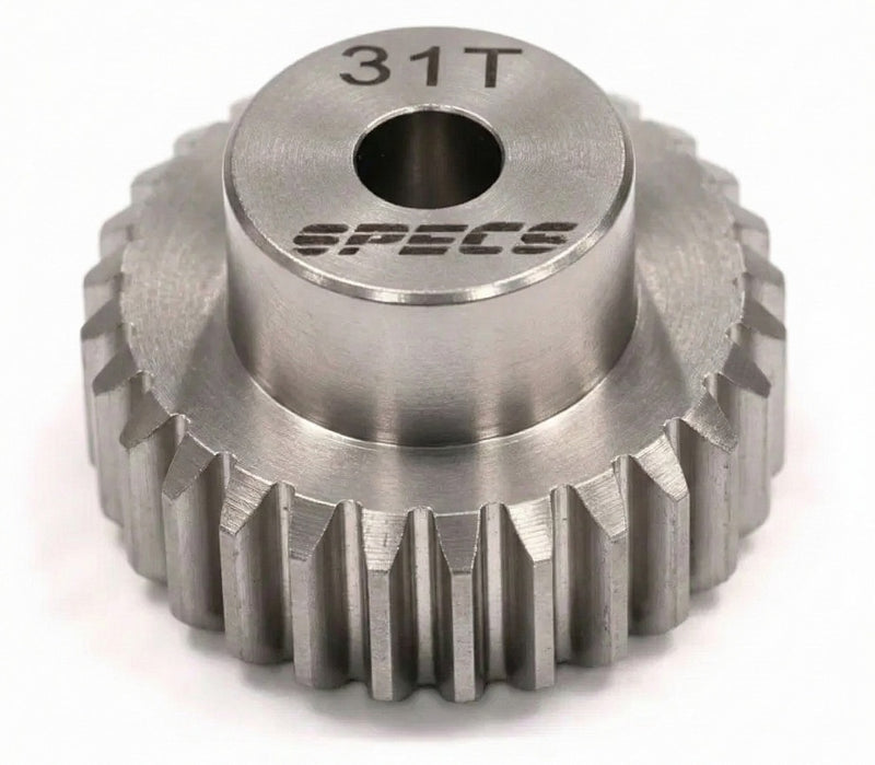 Billet HD Stainless Steel 48 Pitch Pinion 31T for Brushless w/ 0.125 Shaft