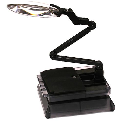 Universal Workstation Car Stand w/ LED Light & Magnifying Len