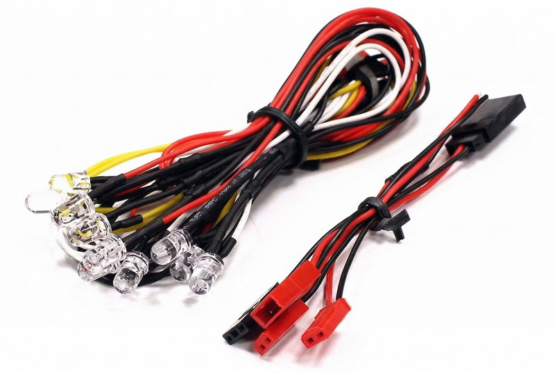 LED Light Set System for 1/10 Touring Car (6V) 4 White, 4 Red & 2 Orange LEDs