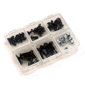 Assorted Replacement M3 Button Head Hex Screw Kit + M3 Lock Nut w/ Carrying Box