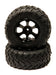 All Terrain AX Tires+6 Spoke Wheels(2)12mm Hex for 1/10 Short Course(O.D.=108mm)