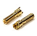 Gold Plated 4mm Size High Current Bullet Connector (2) Male