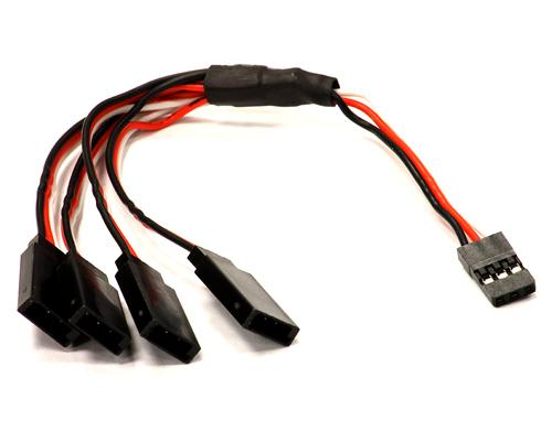 V2 Length 230mm Y-Type 1-to-4 Wire Harness for RX Plug