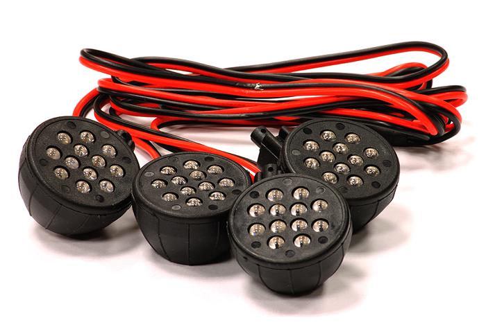 Off-Road High Brightness Large Spot LED Yellow Light Set + Housing (4)