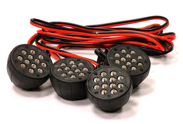 Off-Road High Brightness Large Spot LED Yellow Light Set + Housing (4)