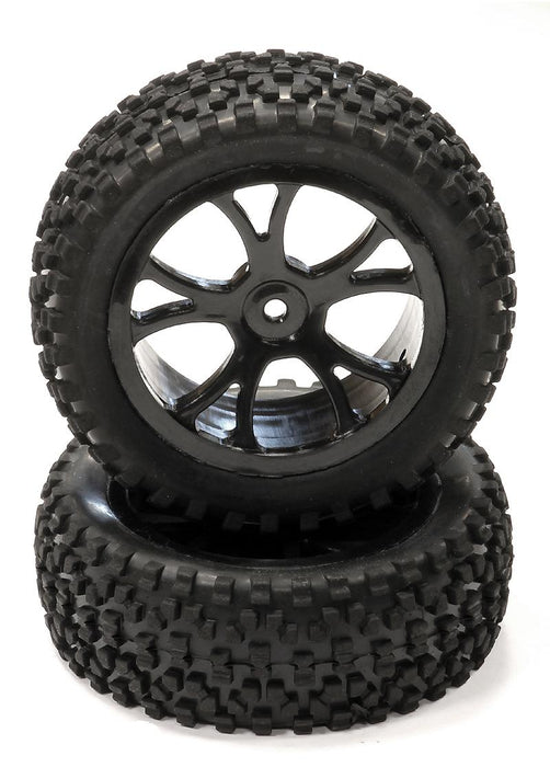 Pre-Mounted 1/10 Buggy 10 Spoke Front 31mm All Terrain Q4031 12mm Hex (OD 87mm)