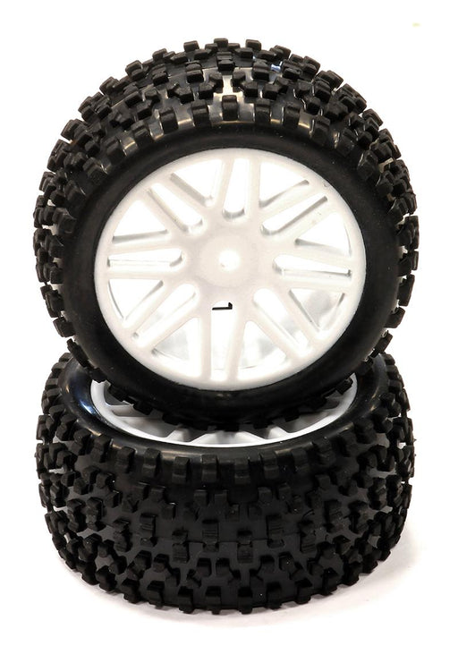 Pre-Mounted 1/10 Buggy 16 Spoke Rear 40mm All Terrain Q4027 12mm Hex (O.D. 87mm)