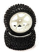 Pre-Mounted 1/10 Buggy 6 Spoke Rear 40mm All Terrain Q4019 12mm Hex (O.D. 87mm)